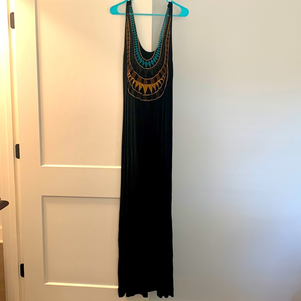 Black maxi with boho detail